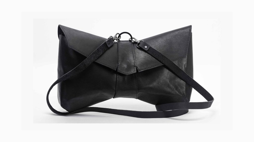 Large Black Lara Bow Tie Bag