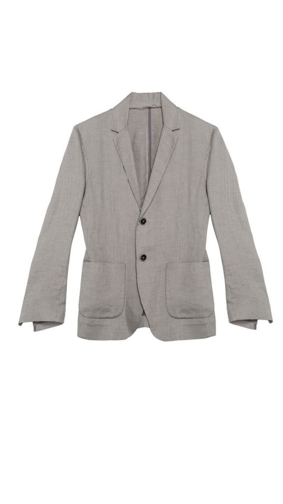 Gray Linen Pocket Jacket