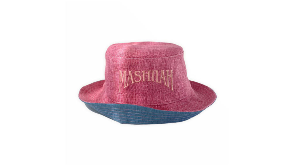 Double Sided Hat – Denim/pink