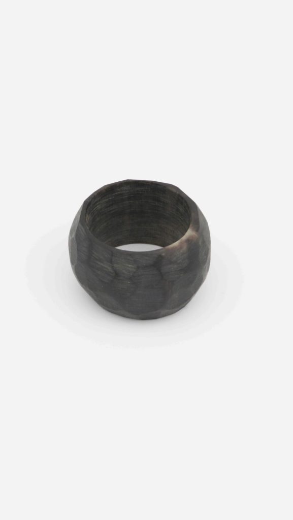 Diamond Cut Ring in Black