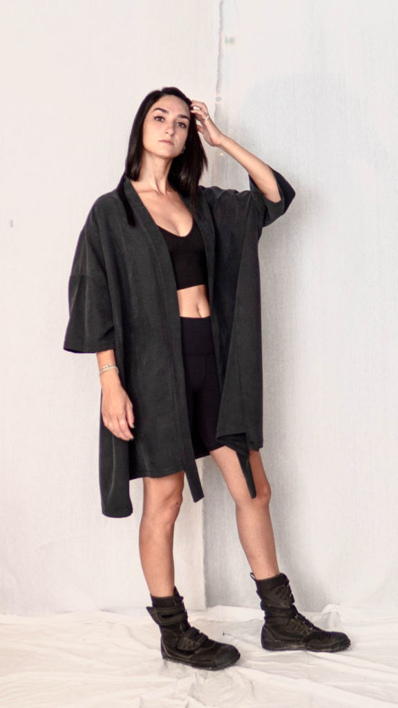 Oversize Kimono- Faded Black